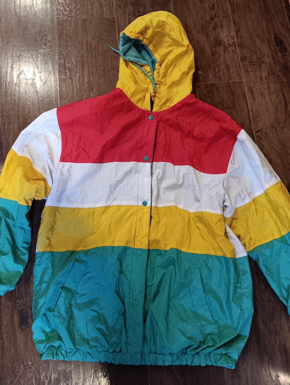 Vintage 80's 90's Reversible Windbreaker Jacket Medium